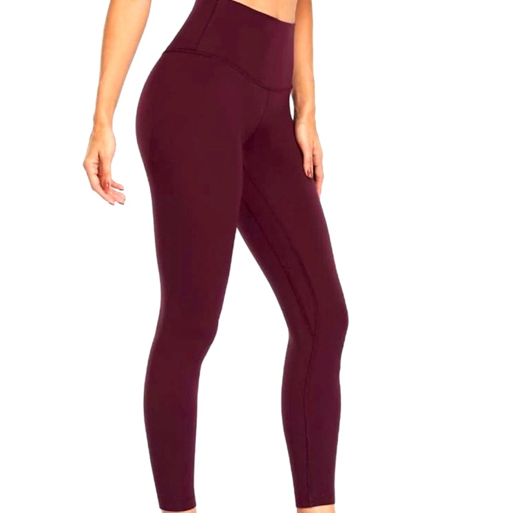 HeyNuts Small maroon High waisted soft cropped leggings